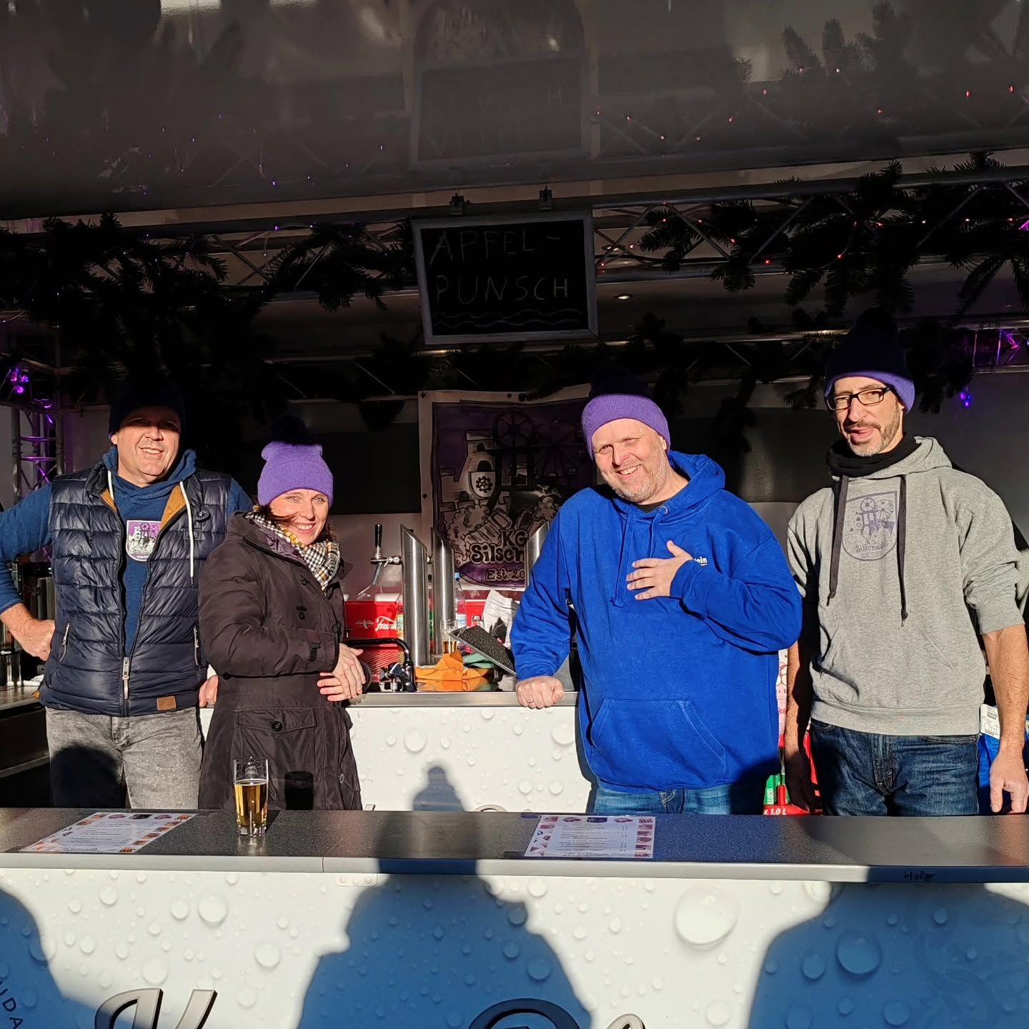Die erste Schicht auf dem Weihnachtsmarkt