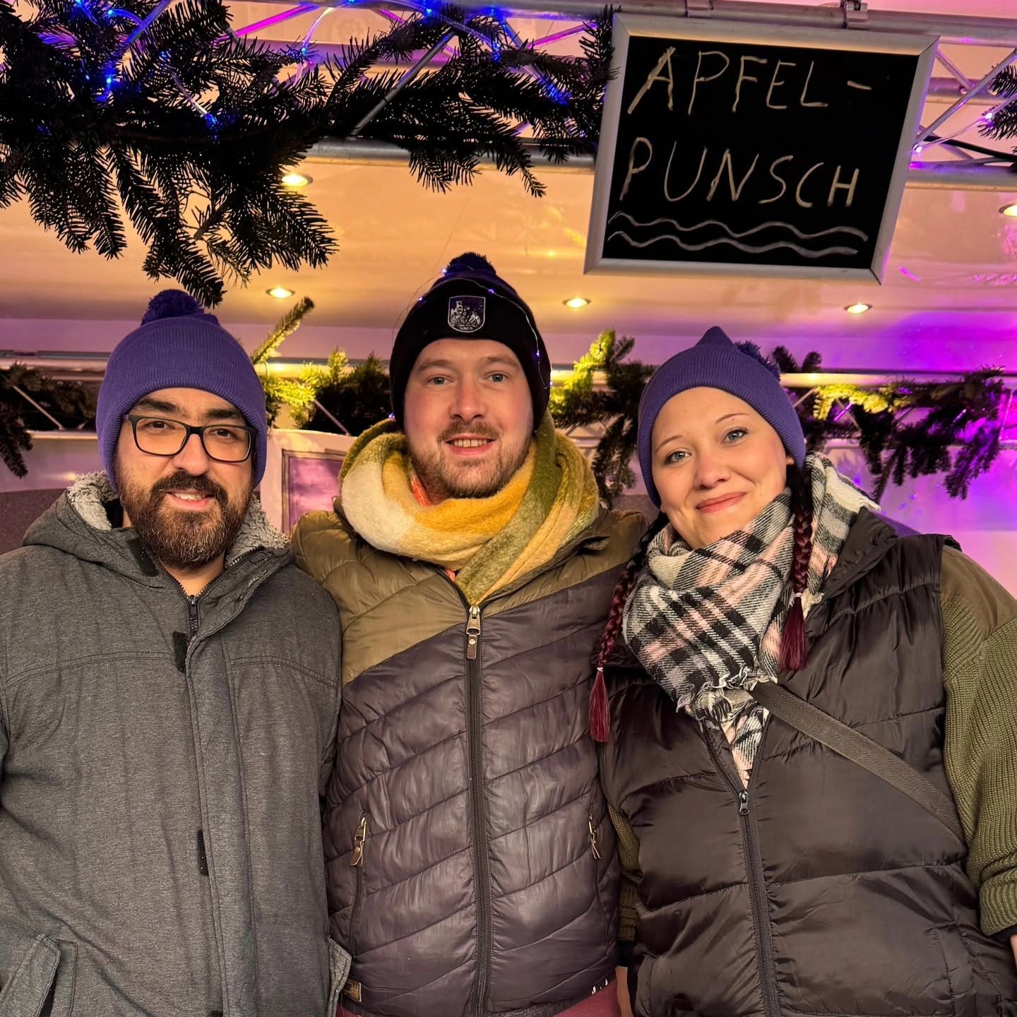 Das Trio, das den Bierwagen am Sonntag geschlossen hat