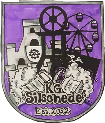 Wappen der KG Silschede mit Fördergerüst, Riesenrad und Bierkrügen